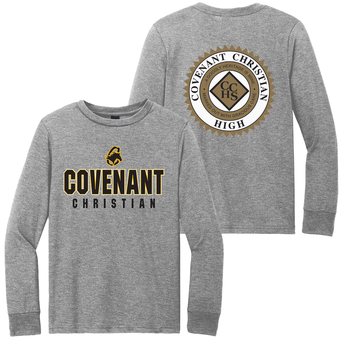 Long Sleeve Front Print - SPORTS GREY