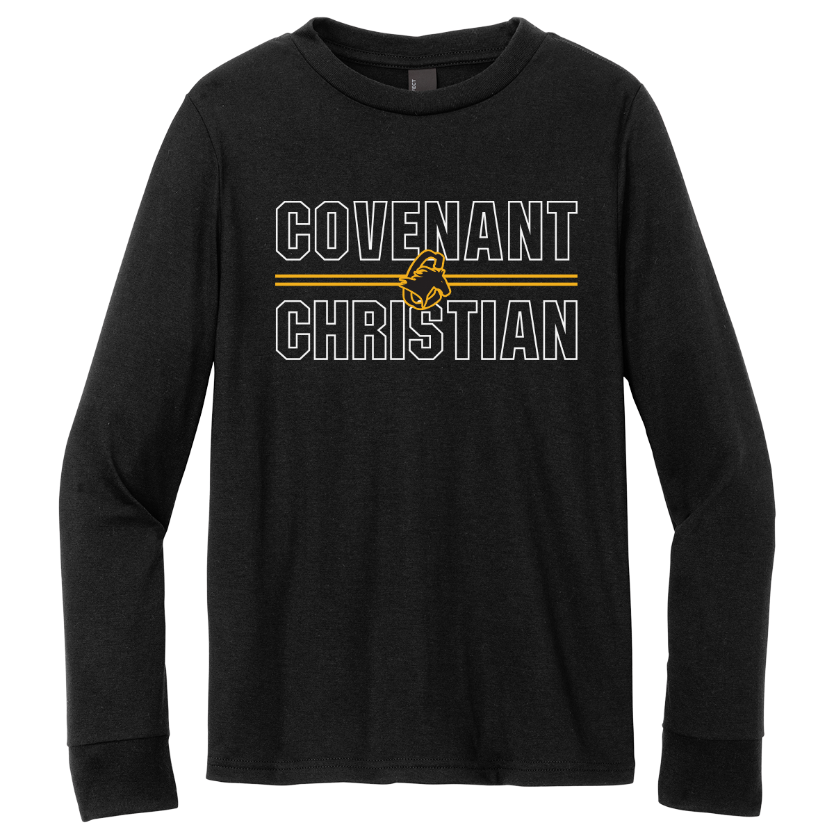 Long Sleeve Front Print - BLACK