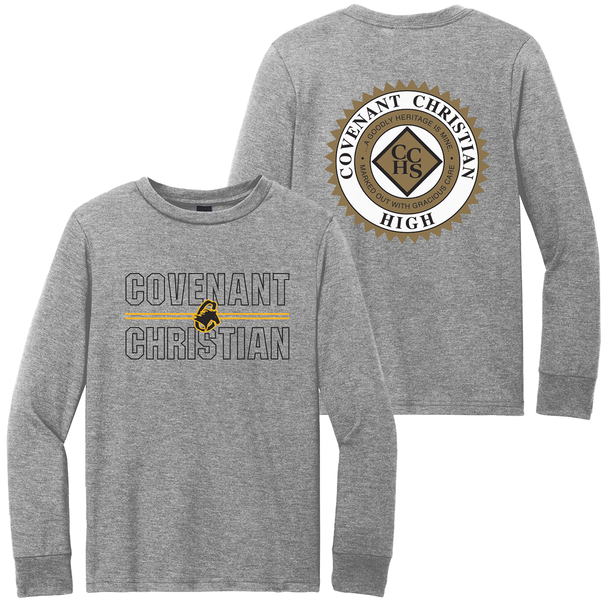 Long Sleeve Front Print - SPORTS GREY