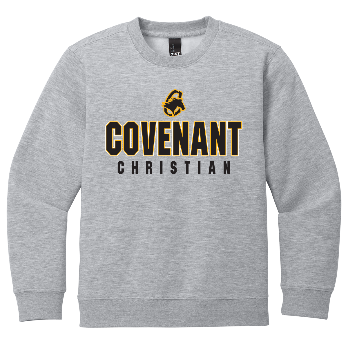 Youth Crewneck Front Print - SPORTS GREY